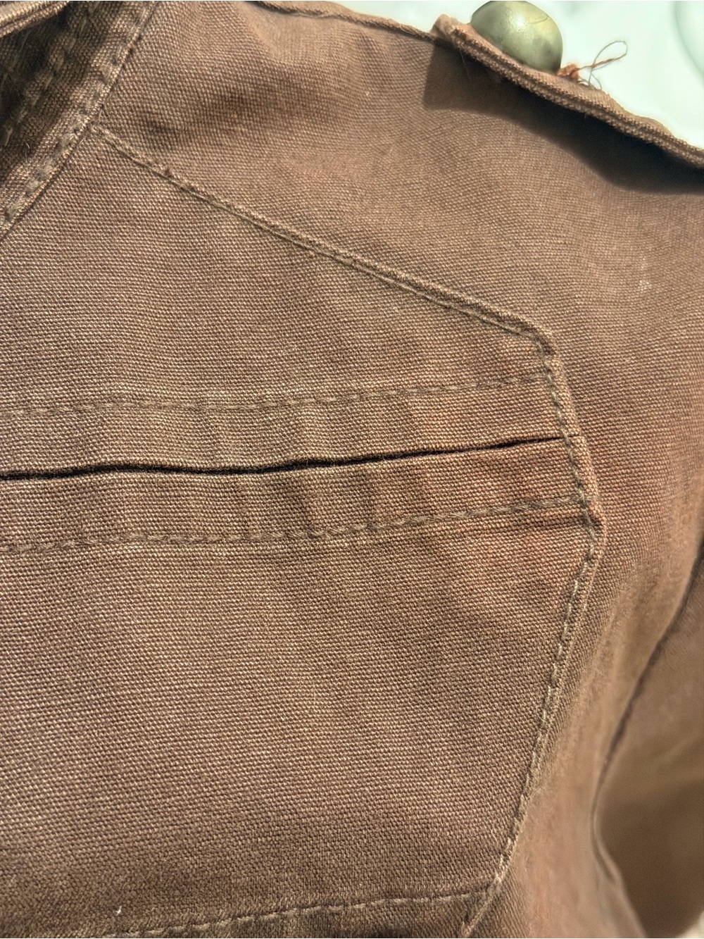 Atmosphere Brown Military-Style Buttoned Jacket - Picture 5 of 5
